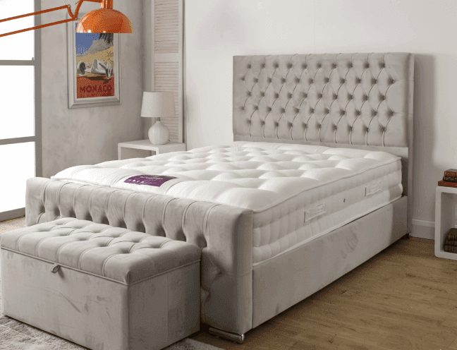 Florida Ottoman Bed UK - Side view of premium ottoman bed from Newcastle Beds UK